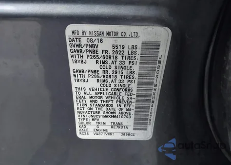 2017 Infiniti Qx70 from USA, damaged, VIN JN8CS1MWXHM410793